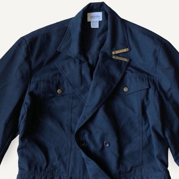 𝅺80s Marithe Francois Girbaud Military Jacket Blazer Black Grunge Mens M - Picture 3 of 13